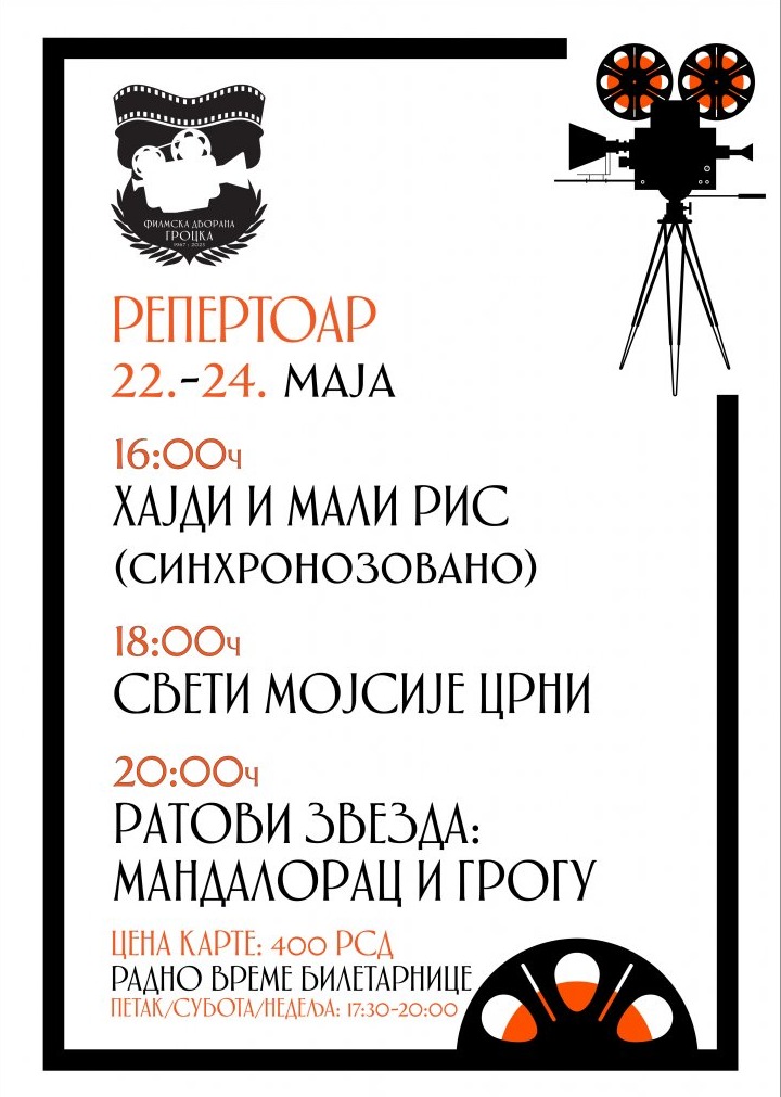 Filmski repertoar bioskopa u Grockoj