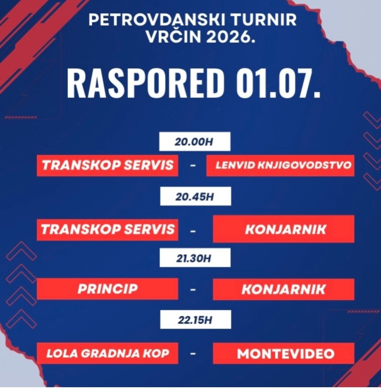 Raspored utakmica za 07.06.
