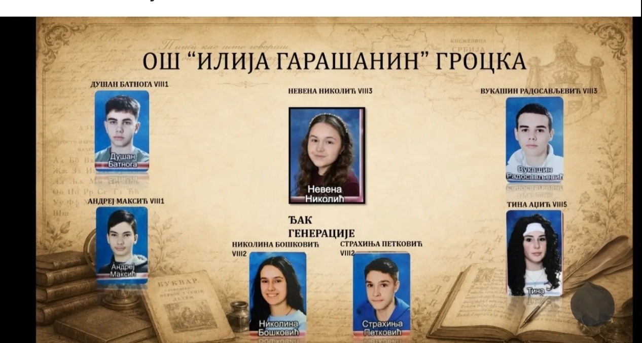 Nevena Nikolić - djak generacije OŠ,, Ilija Garašanin "