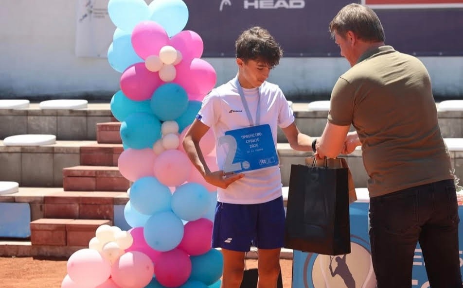 Đorđe Adamović, vicešampion u tenisu do 14 godina