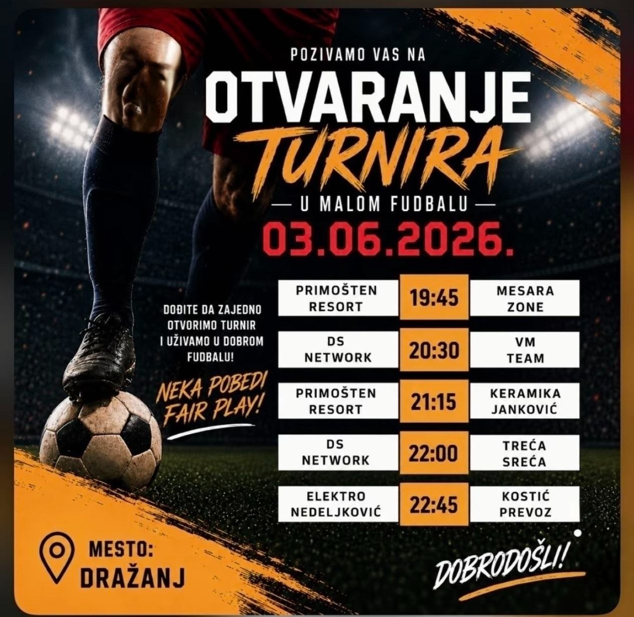 Otvaranje turnira u Dražnju