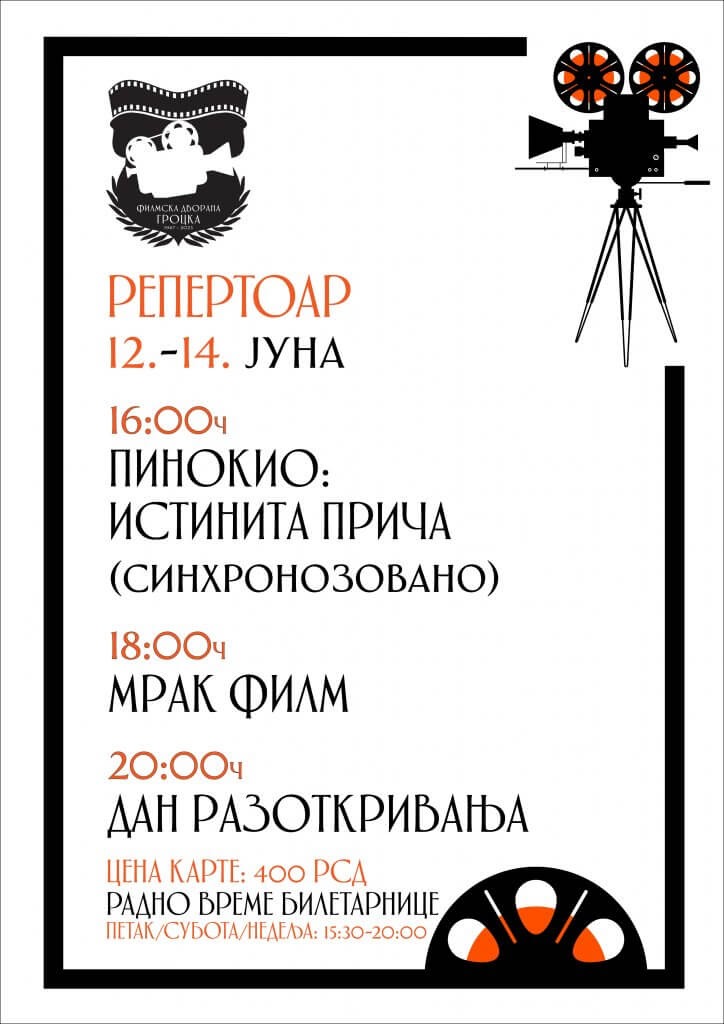 Repertoar za bioskop u Grockoj od 12. do 14. juna