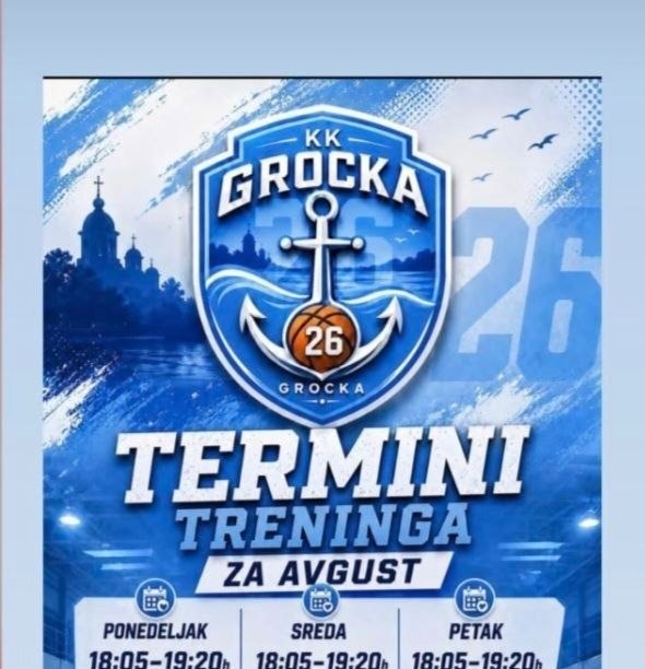 Košarkaški klub Grocka organizuje besplatnu školu košarke tokom avgusta za decu do 10 godina