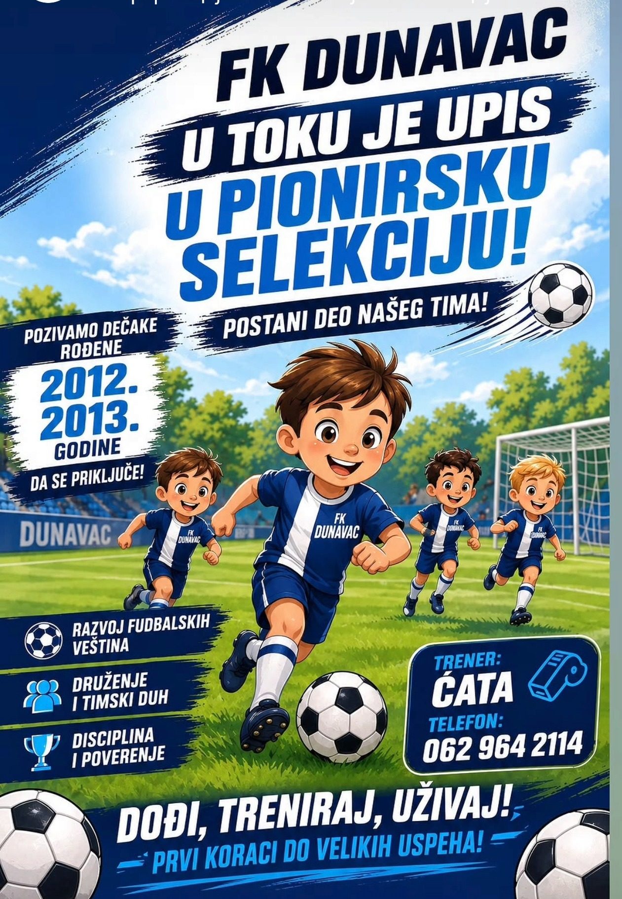 Upis u pionirsku selekciju