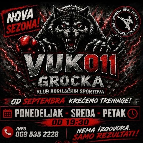Klub borilačkih sportova ,,Vuk 011 Grocka" spreman je za novu sezonu