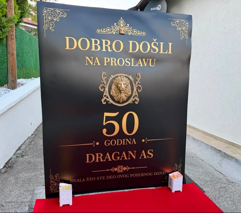 Biznismen Dragan Stanković proslavio 50. rođendan u Grockoj i verio devojku Aleksandru