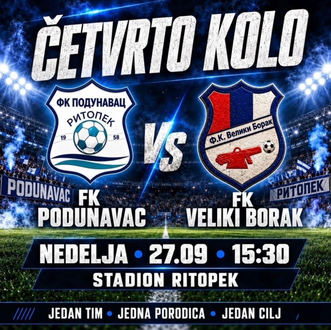 Svi na stadion: FK Podunavac vs FK Veliki Borak ove nedelje!