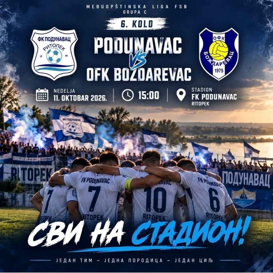„Svi na stadion!“: Ritopečani pozivaju navijače da oboje nedelju u klupske boje